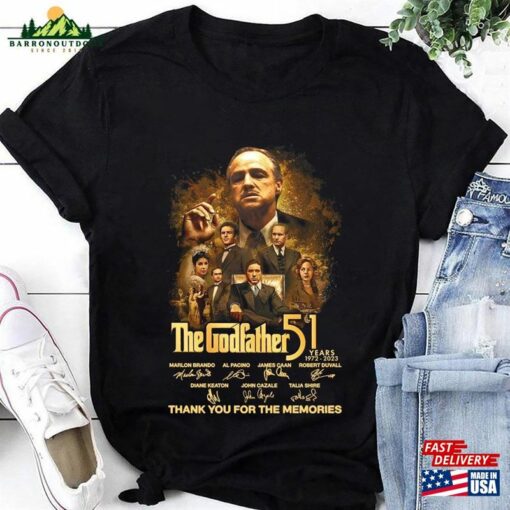 The Godfather 51Th Anniversary 1972 2023 Signature T-Shirt Shirt Fan Gift Classic