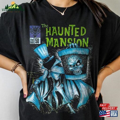 The Hatbox Ghost Haunted Mansion 999 Happy Haunts Hat Box Comfort Colors T-Shirt Unisex Sweatshirt