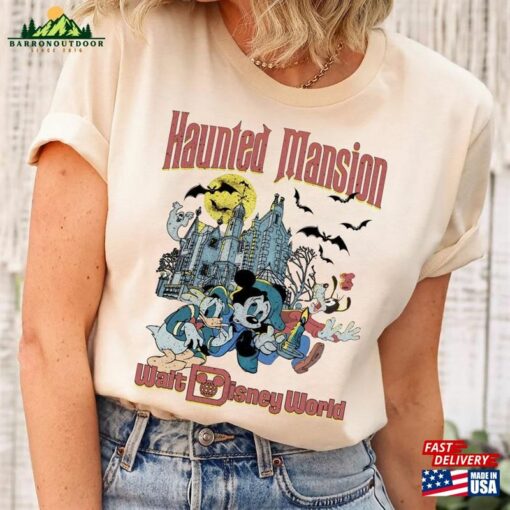 The Haunted Mansion Shirt Mickey And Friends Hitchhiking Ghosts Disney Trip 2023 Classic Unisex