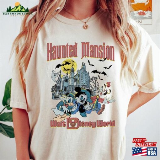 The Haunted Mansion Shirt Mickey And Friends Hitchhiking Ghosts Disney Trip 2023 Classic Unisex