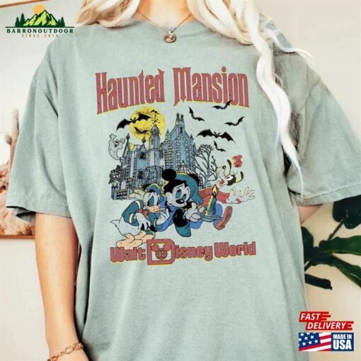 The Haunted Mansion Shirt Mickey And Friends Hitchhiking Ghosts Disney Trip 2023 Classic Unisex