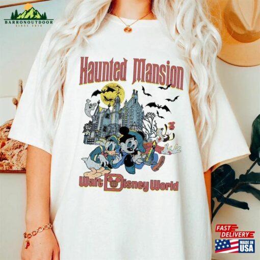 The Haunted Mansion Shirt Mickey And Friends Hitchhiking Ghosts Disney Trip 2023 Classic Unisex