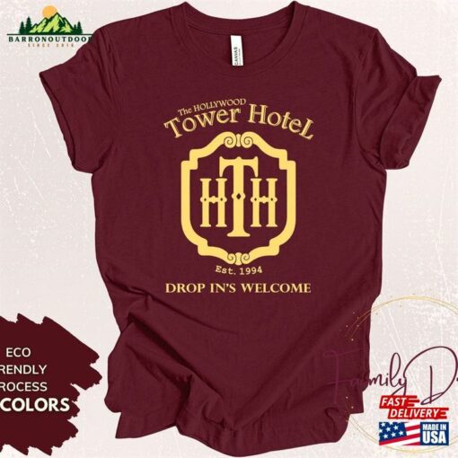 The Hollywood Tower Hotel Shirt Twilight Zone Of Terror Classic Unisex