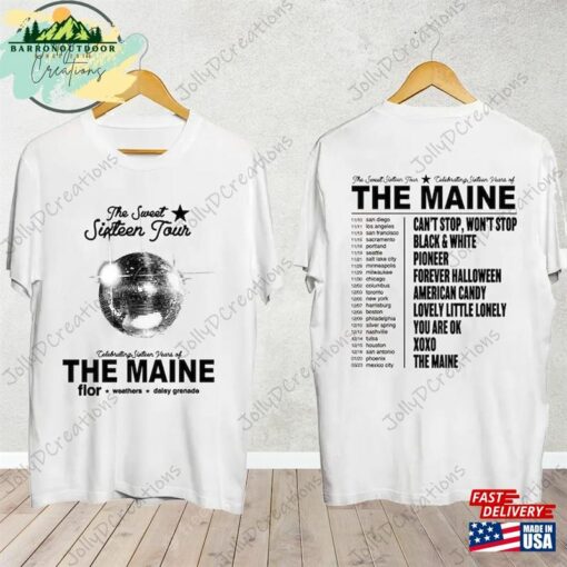 The Maine Tour Shirt Sweet 16 2023 Band Fan Unisex Sweatshirt