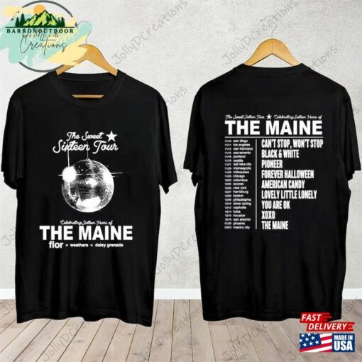 The Maine Tour Shirt Sweet 16 2023 Band Fan Unisex Sweatshirt