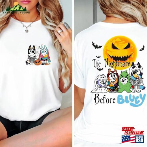 The Nightmare Before Bluey Shirt And Friends Halloween Hoodie Classic