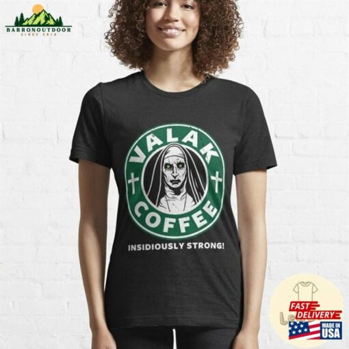 The Nun Valak Coffee Shirt Conjuring Unisex T-Shirt Horror Movie Tee Classic