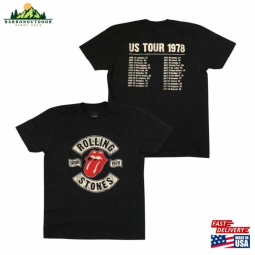 The Rolling Stones Us Tour 1978 Classic 90S T-Shirt Tee Unisex