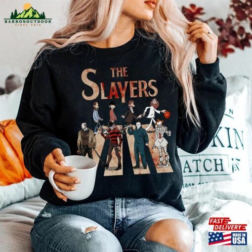 The Slayers Shirt Scary Movie Horror Film Club Character Halloween Sweatshirts T-Shirt Hoodie