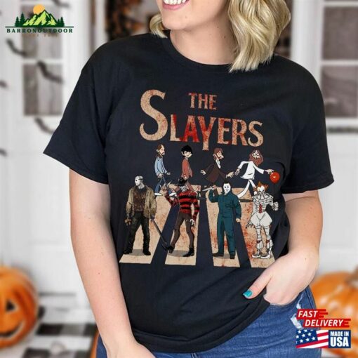 The Slayers Shirt Scary Movie Horror Film Club Character Halloween Sweatshirts T-Shirt Hoodie