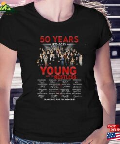 The Young And Restless 50 Years Of 1973 2023 Thank You For Memories Signatures Photo Design T Shirt Classic T-Shirt