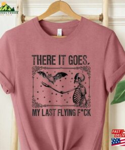There It Goes My Last Flying F Ck Shirt Halloween Skeleton Unisex Sweatshirt