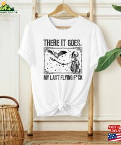 There It Goes My Last Flying F Ck Shirt Halloween Skeleton Unisex Sweatshirt 3