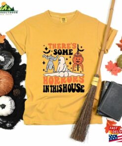 Theres Some Horrors In This House T Shirt Halloween Bad Girls Have More Fun Witches Youth Shirt Classic 4