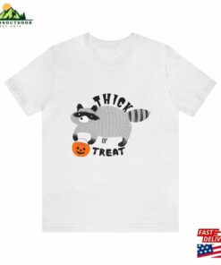 Thick Or Treat Raccoon Halloween Shirt Bella + Canvas White Ash Orange T-Shirt Sweatshirt 2 Thick Or Treat Raccoon Halloween Shirt Bella Canvas White Ash Orange T Shirt Sweatshirt 3