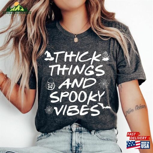 Thick Thighs Spooky Shirt Funny Halloween Sweatshirt Classic Unisex