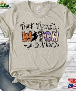 Thick Thighs Spooky Vibes Shirt Funny Halloween Sweatshirt Hoodie