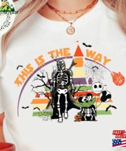 This Is The Way Star Wars Halloween Shirt Mandalorian Skeleton Sweatshirt Classic