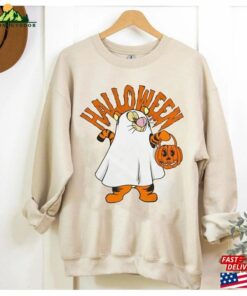Tigger Winnie The Pooh Ghost With Pumpkin Comfort Colors Shirt Disney Mickey Sweatshirt T Shirt Classic 3