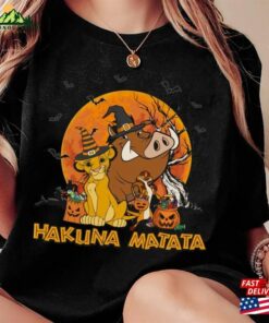 Timon Pumbaa Simba Lion King Hakuna Matata Halloween Moon Comfort Colors T-Shirt Unisex Hoodie