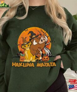 Timon Pumbaa Simba Lion King Hakuna Matata Halloween Moon Comfort Colors T-Shirt Unisex Hoodie 2 Timon Pumbaa Simba Lion King Hakuna Matata Halloween Moon Comfort Colors T Shirt Unisex Hoodie 3