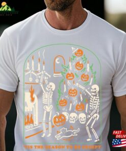 Tis The Season To Be Creepy Funny Halloween T-Shirt Halloweentown Pumpkin Sweatshirt Skull Shirt