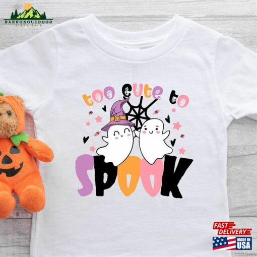 Too Cute To Spook Shirt Funny Halloween Kids T-Shirt Party Matching Tees Classic Hoodie