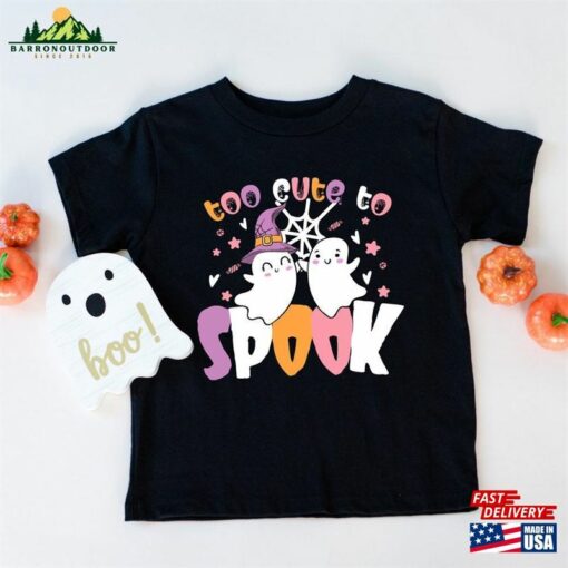 Too Cute To Spook Shirt Funny Halloween Kids T-Shirt Party Matching Tees Classic Hoodie