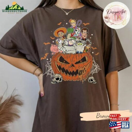 Toy Story Halloween Disney Shirt Woody Buzz Lightyear Pumpkin T-Shirt Unisex