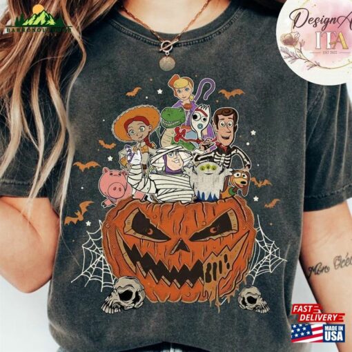 Toy Story Halloween Disney Shirt Woody Buzz Lightyear Pumpkin T-Shirt Unisex