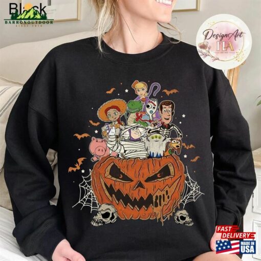 Toy Story Halloween Disney Shirt Woody Buzz Lightyear Pumpkin T-Shirt Unisex