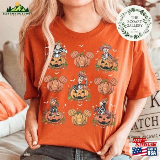 Toy Story Skeleton Pumpkin Halloween Shirt Disney Land Unisex Classic