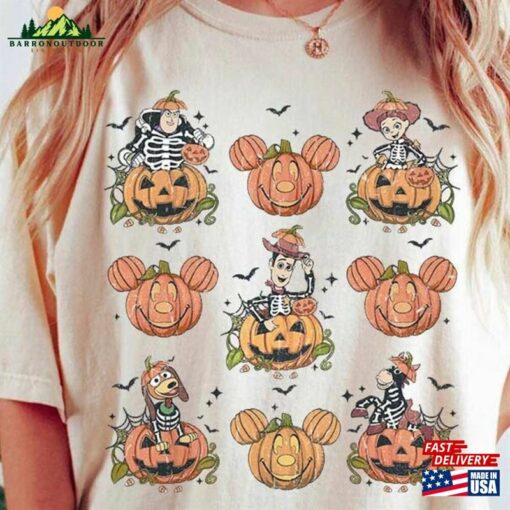 Toy Story Skeleton Pumpkin Halloween Shirt Disney Land Unisex Classic