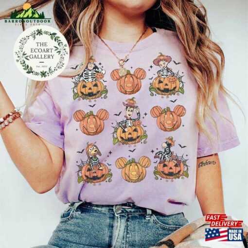 Toy Story Skeleton Pumpkin Halloween Shirt Disney Land Unisex Classic