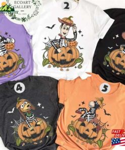 Toy Story Skeleton Pumpkin Halloween Shirt Woody Buzz Lightyear Jessie Costume Kids Adults T-Shirt Classic