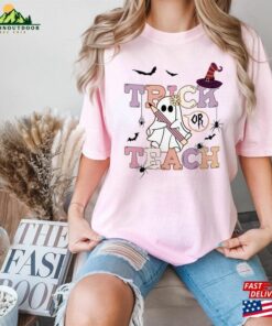 Trick Or Teach Halloween (r) Cute Teacher Shirt Gift Sweatshirt Hoodie 3