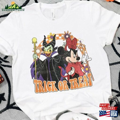 Trick Or Treat Daisy And Minnie Disney Shirt Bestie Halloween Unisex Sweatshirt