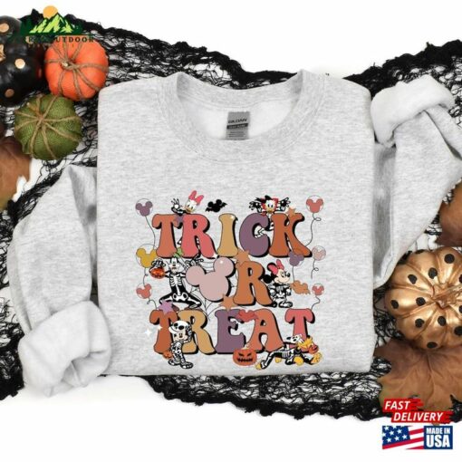 Trick Or Treat Disney Sweatshirt Halloween Shirt Witch Classic