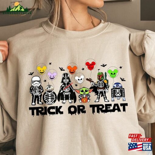 Trick Or Treat Disney Sweatshirt Halloween Star Wars Shirt Vintage Hoodie T-Shirt