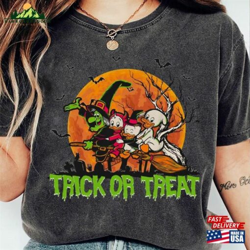 Trick Or Treat Ducktales Witch Hazel Huey Dewey Louie Comfort Colors T-Shirt Hoodie