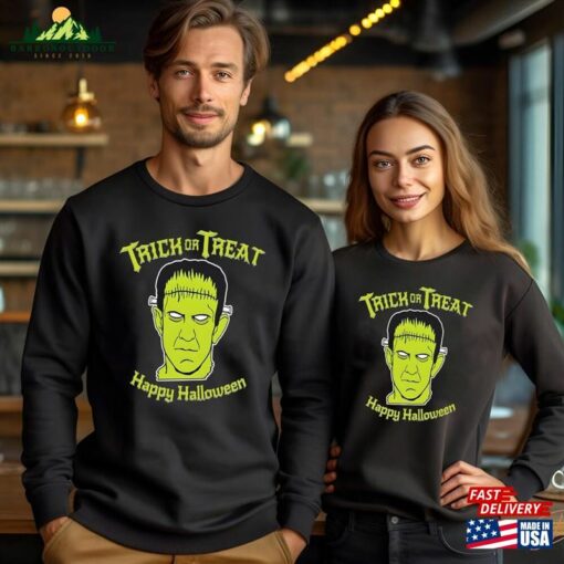 Trick Or Treat Frankenstein Monster Halloween Trending Unisex Shirt Sweatshirt Hoodie