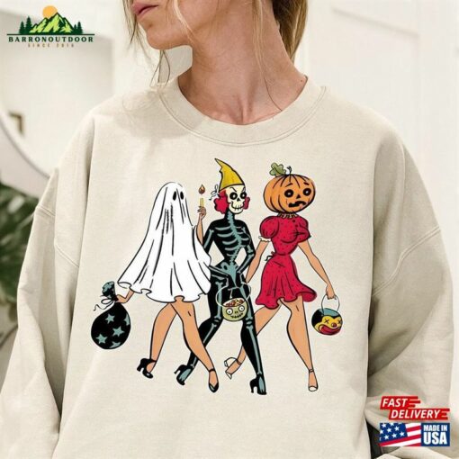 Trick Or Treat Halloween Sweatshirt Cool Spooky Season Shirt Unisex