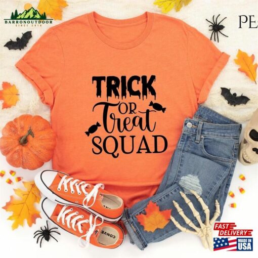 Trick Or Treat Squad Shirt Halloween Tee Family T-Shirt Sweatshirt Hoodie