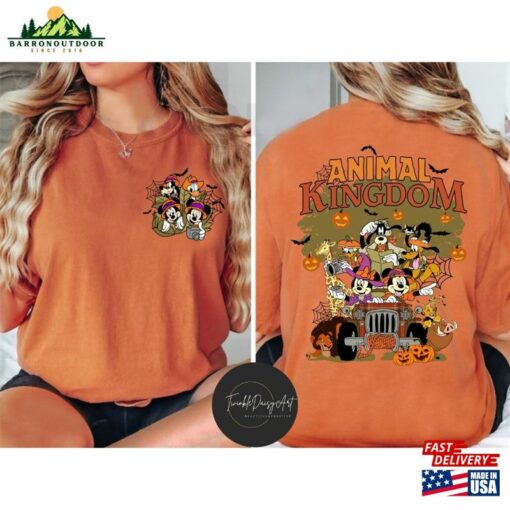 Two Sided Disney Animal Kingdom Halloween Shirt Mickey Classic Hoodie