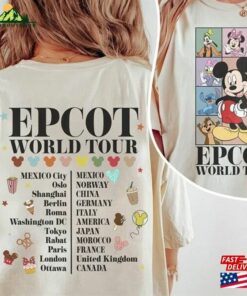 Two Sided Disney Epcot World Tour Comfort Colors Shirt Mickey And Friends Sweatshirt Classic