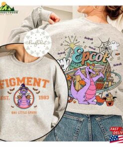 Two Sided Disney Figment Epcot Center Halloween Shirt One Little Spark Hoodie Sweatshirt