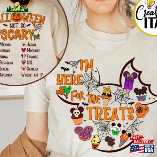 Two Sided Disney Halloween Snacks Shirt I Hoodie Unisex