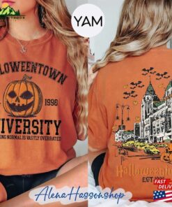Two Sided Halloweentown University Shirt Retro Halloween Town Est 1998 Comfort Colors Sweatshirt Unisex