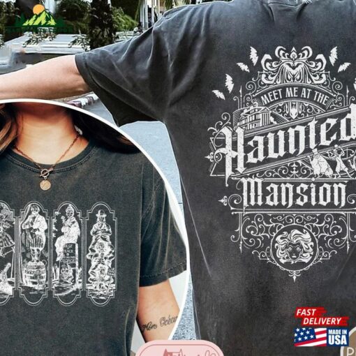 Two Sided Haunted Mansion Comfort Colors Shirt Retro The Stretching Room Classic T-Shirt