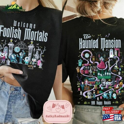 Two Sided Haunted Mansion Comfort Colors Shirt The Map T-Shirt Sweatshirt